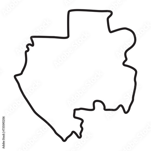 gabon map, gabon vector, gabon outline, gabon