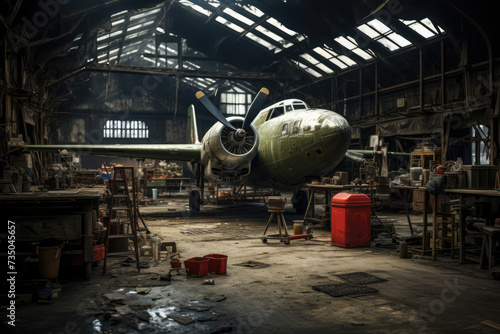 empty aircraft workshop