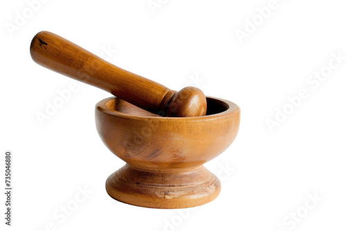 Traditional Pestle for Grinding on Transparent Background, PNG