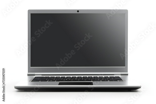 Modern laptop isolated on white background Generative Ai