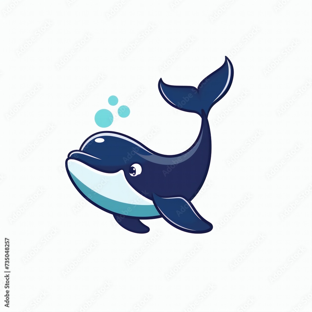 Flat design cute dolphin vector for logo or branding. Flat design cute dolphin vector for logo or branding.