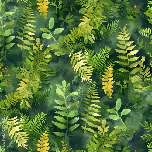 Verdant Tropical Foliage - Lush Greenery and Plant Patterns