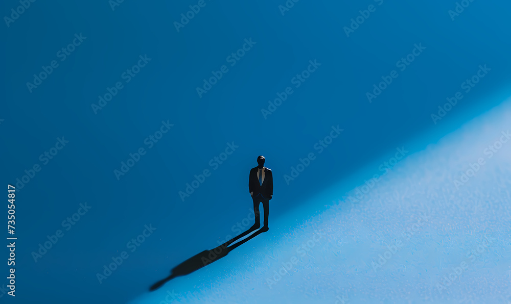  Alone businessman in the shadows
