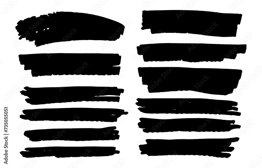 Marker stroke black 1, vector illustration Marker stroke black 1, vector illustration