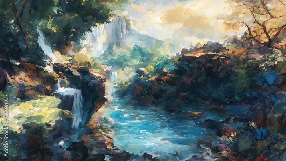 Obraz premium Beautiful Watercolor Landscape