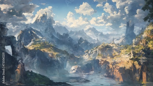 Beautiful Watercolor Landscape