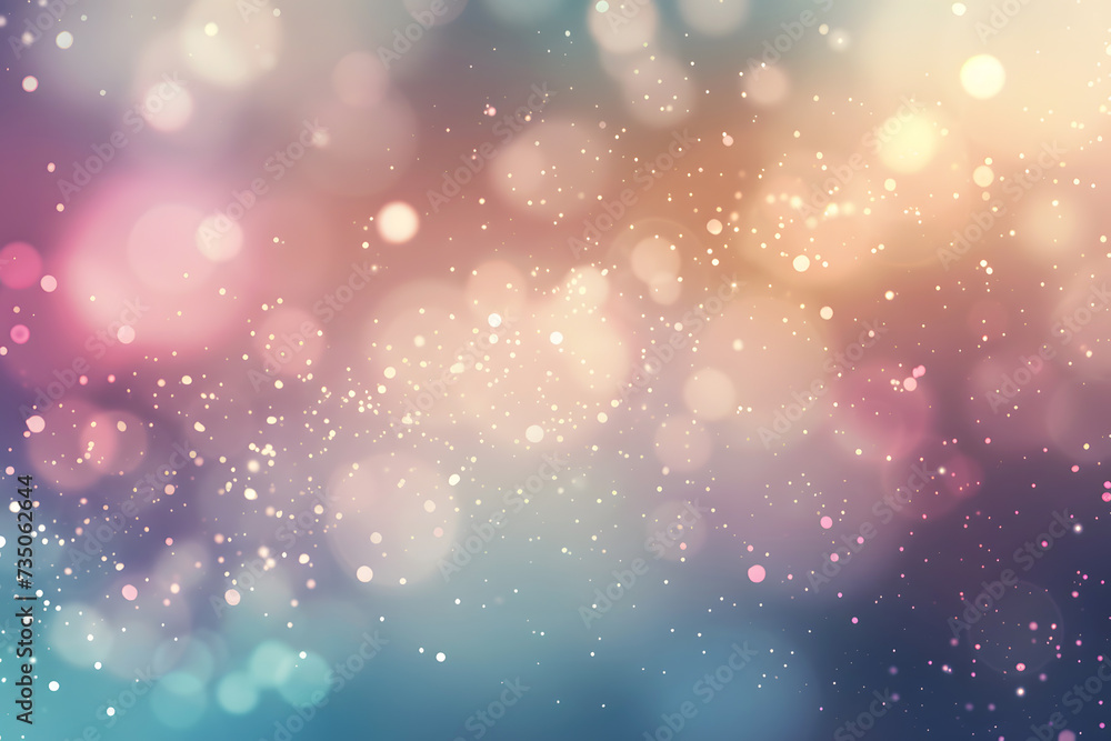 Blue Winter Magic: Abstract Bokeh Background with Sparkling Snowflakes Blue Winter Magic: Abstract Bokeh Background with Sparkling Snowflakes