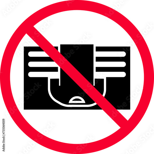Do Not Cover Prohibition Sign Symbol