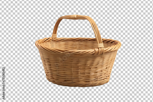 Empty wicker picnic basket in PNG Easter