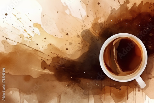 cup of coffee with splash made by midjourney