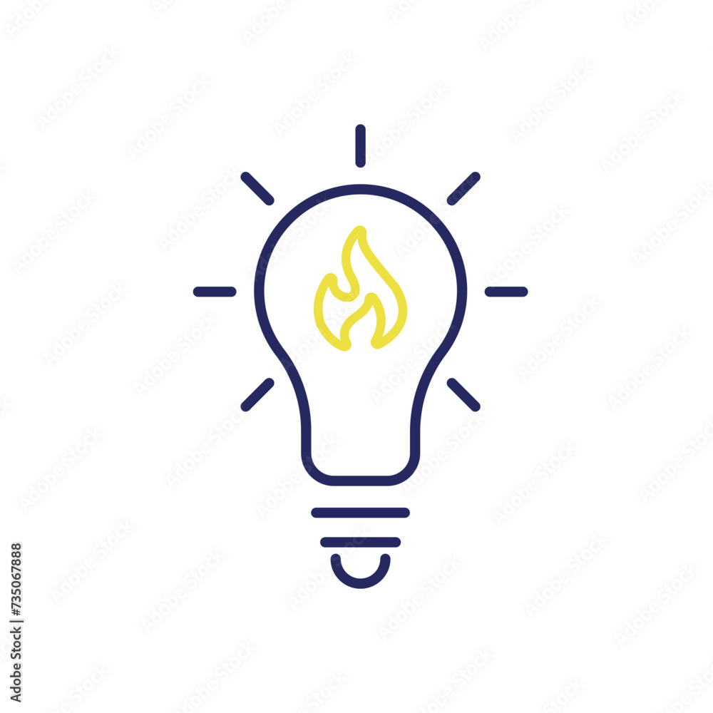 Simple Lightbulb icon line. Light icon for web and mobile app. Simple Lightbulb icon line. Light icon for web and mobile app.