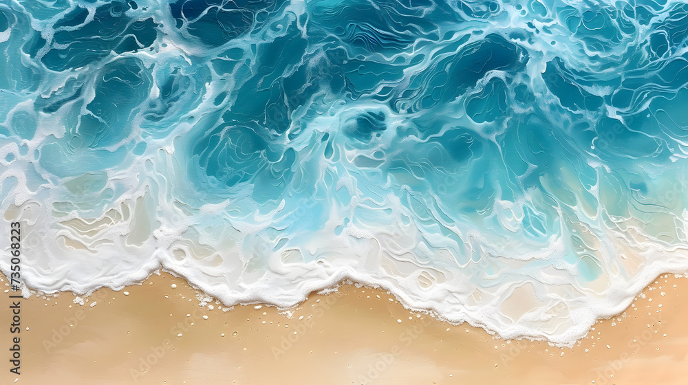The rhythmic lapping of gentle waves on a secluded beach, creating a calming and serene seascape. The rhythmic lapping of gentle waves on a secluded beach, creating a calming and serene seascape.