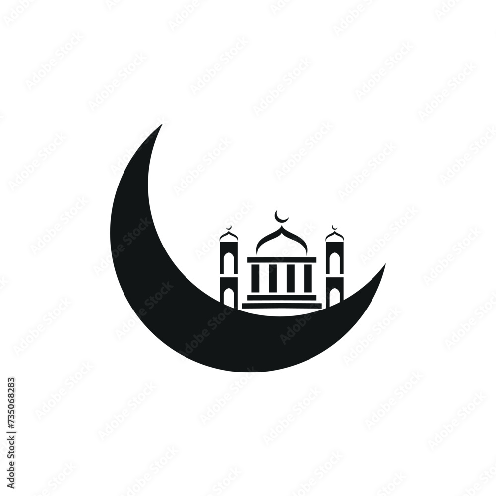 Ramadan mosque logo icon vector illustration Ramadan mosque logo icon vector illustration