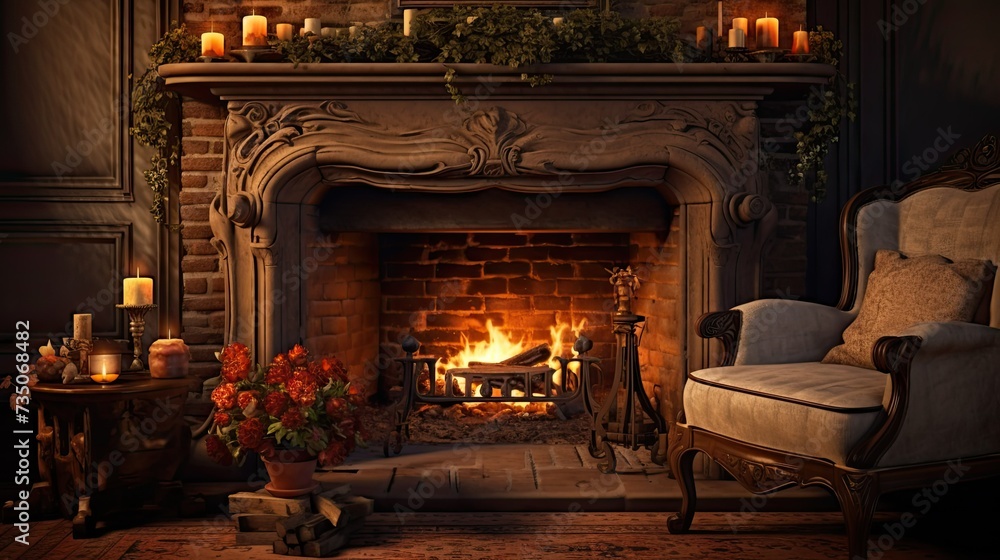 comfort living room fireplace cozy