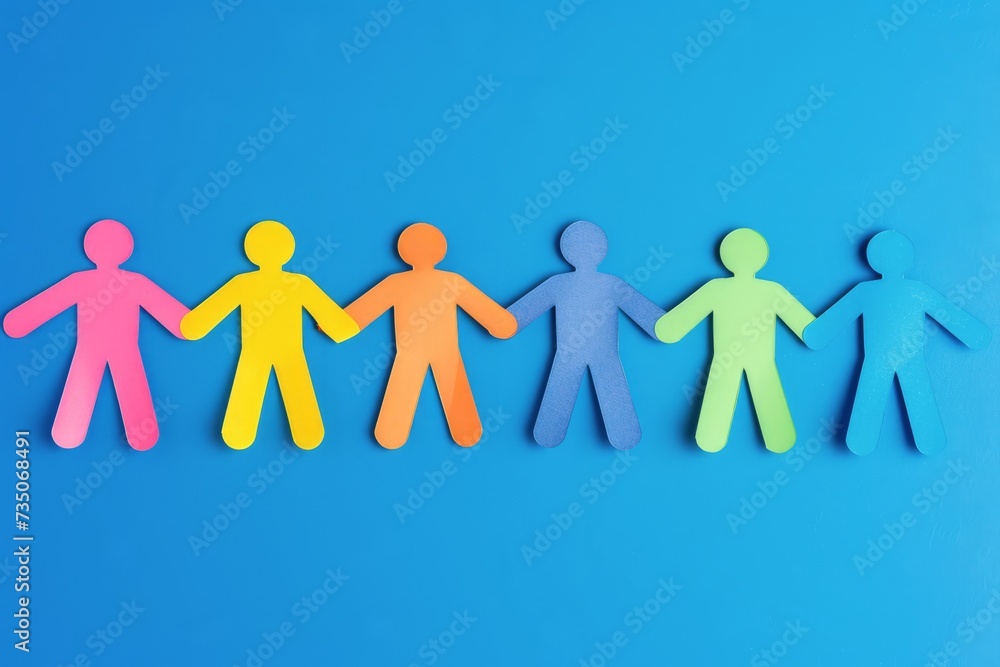 Workplace Diversity: Paper Cut Illustration of Employees Taking the Lead in Grassroots Initiatives for Positive Change Workplace Diversity: Paper Cut Illustration of Employees Taking the Lead in Grassroots Initiatives for Positive Change