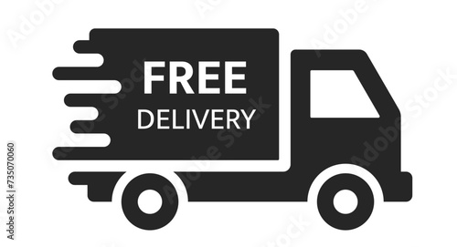 Delivery truck icon. Shipping, logistic, express delivery, free delivery.