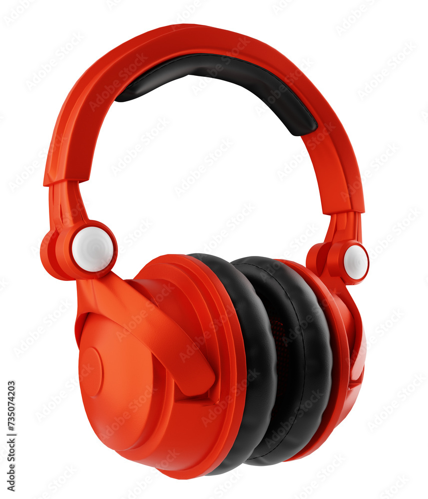 beautiful gaming headphone isolated on transparent background