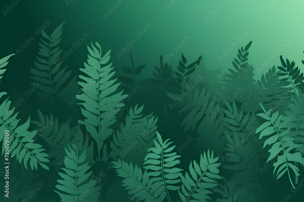 green fern background made by midjourney