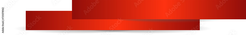 Red blank paper scraps with shadows, banners, label Red blank paper scraps with shadows, banners, label