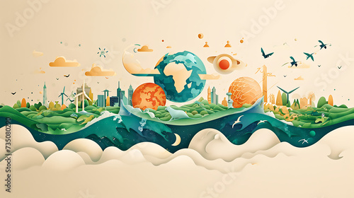 Illustration planète terre écologie photo