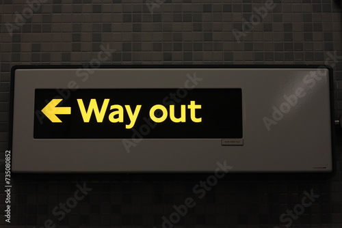 Way Out sign in London Underground
