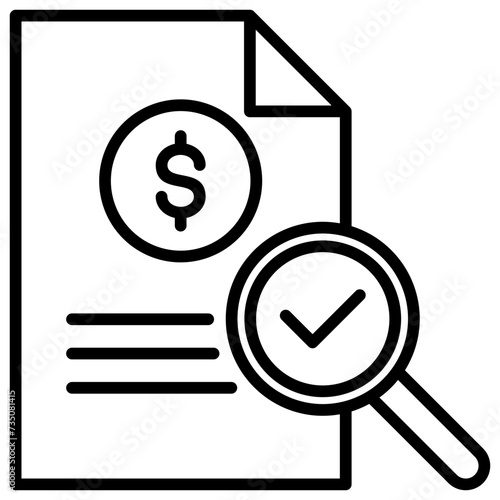Audit Finances Outline Icon