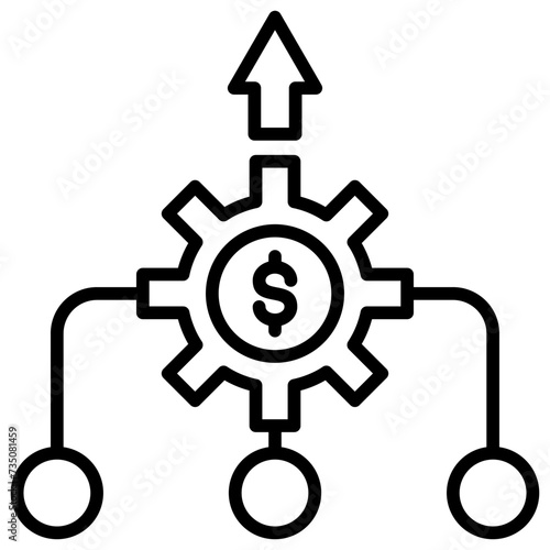 Consolidate Outline Icon