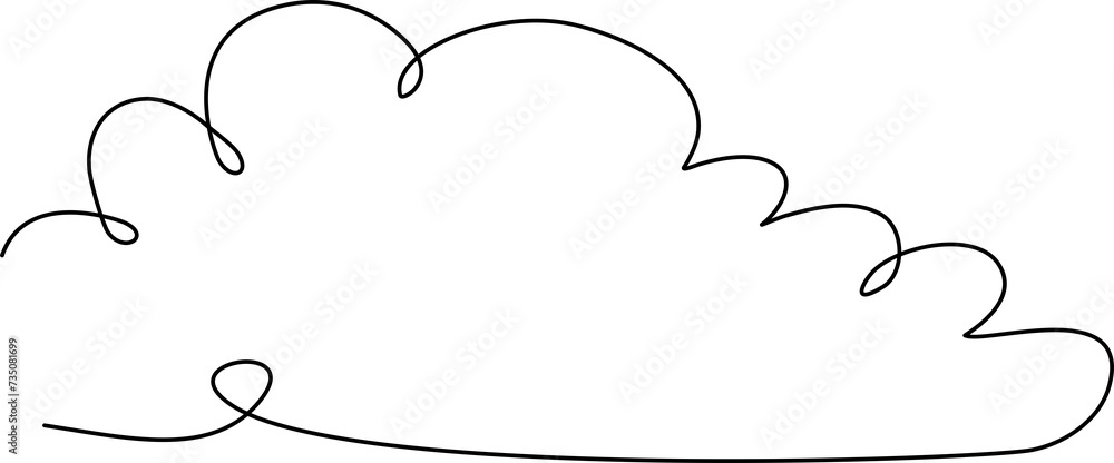 Obraz premium Cloud icon in thin line style