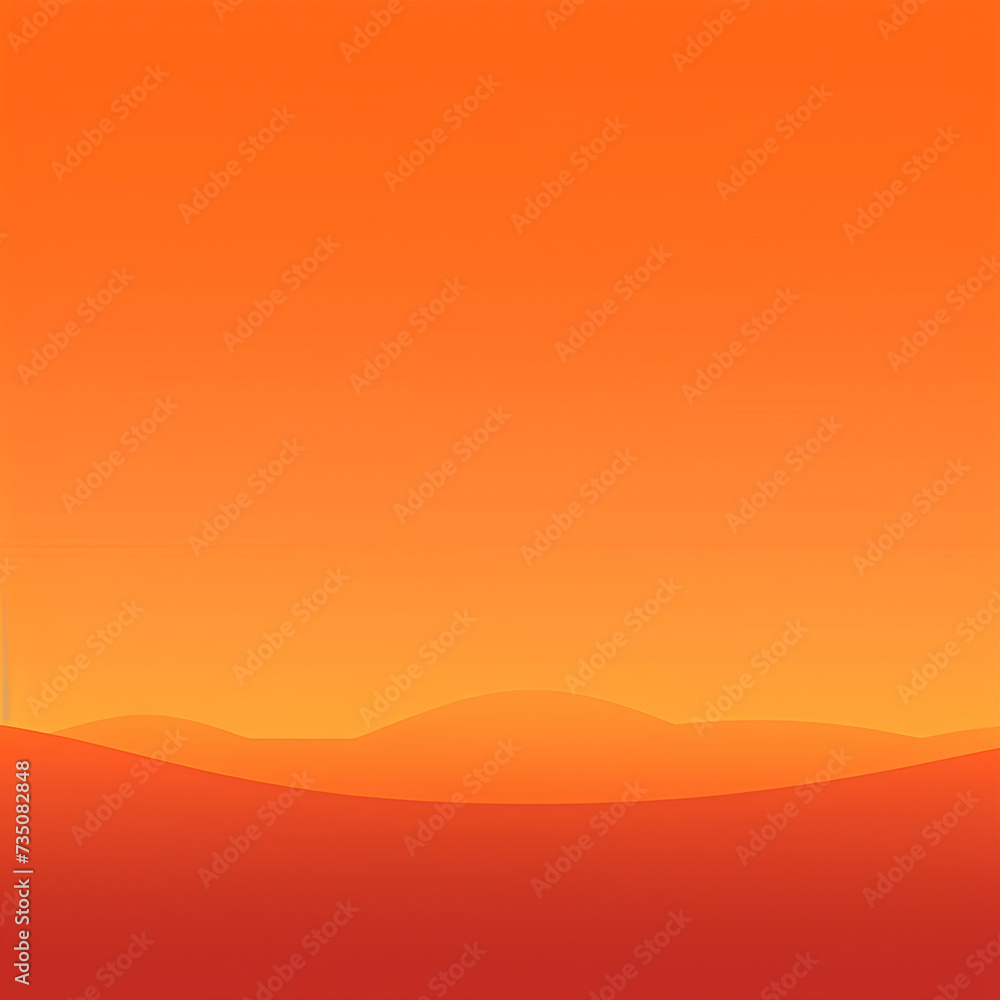 background with orange sky made by midjourney