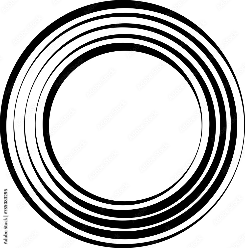 Concentric circles. Round line pattern Concentric circles. Round line pattern