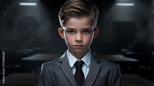 Wallpaper Mural shot of young boy in a suit dressed in suits Torontodigital.ca