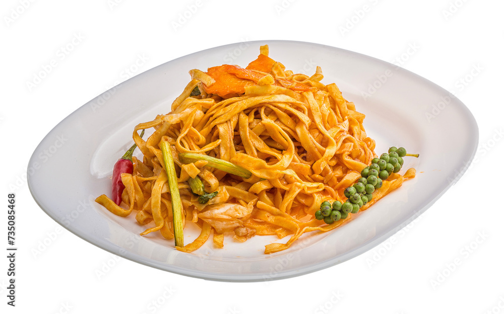 Fried noodles with vegetables Fried noodles with vegetables