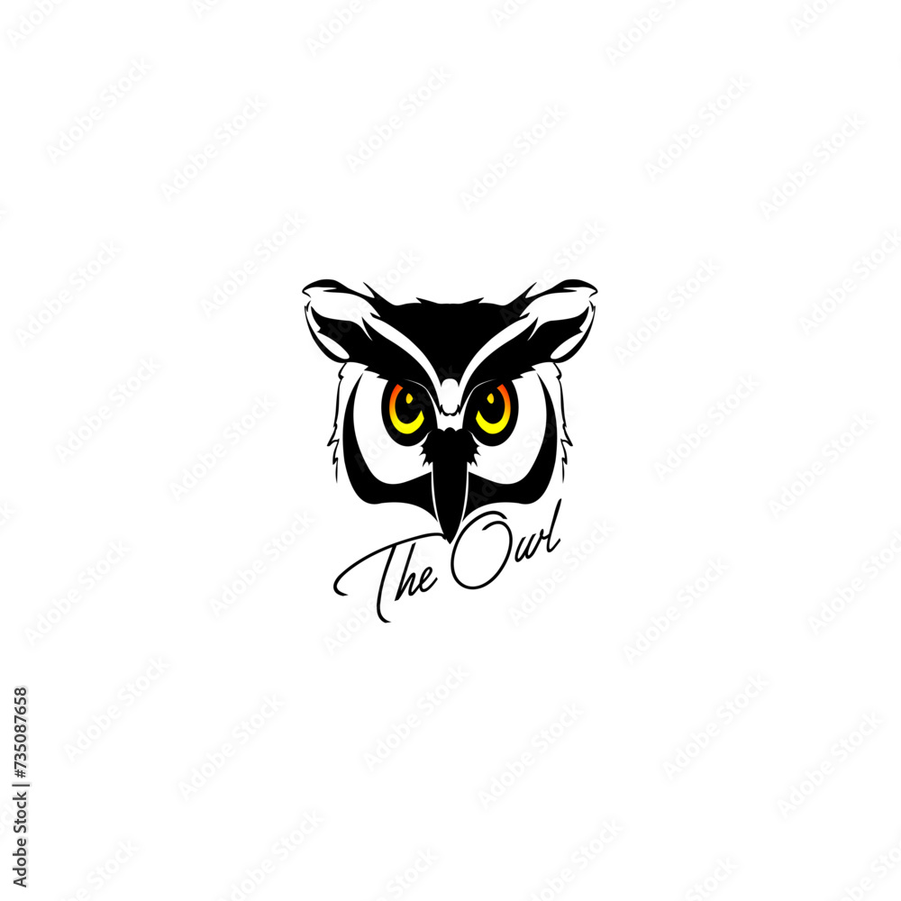 Fototapeta premium owl head logo
