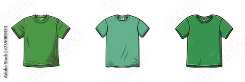 Green T-Shirt. Cartoon vector illustration