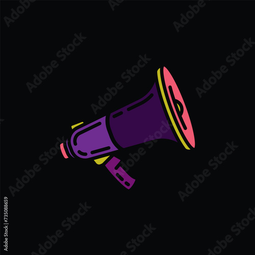 Original vector illustration. The contour icon of the speaker. A design element.