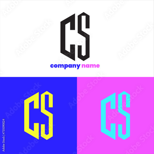 Letter CS logo design. creative minimal monochrome monogram symbol. Universal elegant vector emblem. Premium business logotype.