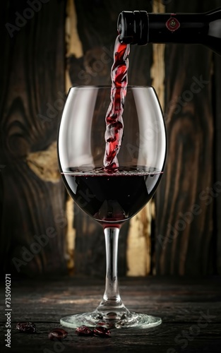 Red wine glass isolated