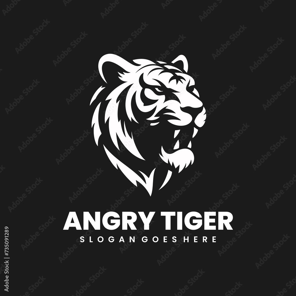 illustration tiger head vector illustration tiger head vector