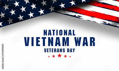 Vietnam War Veterans Day poster. Vector background