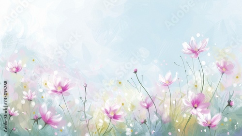 Professional spring and summer background. For presentations and product displays. The place for the text, the inscription © NeuroSky