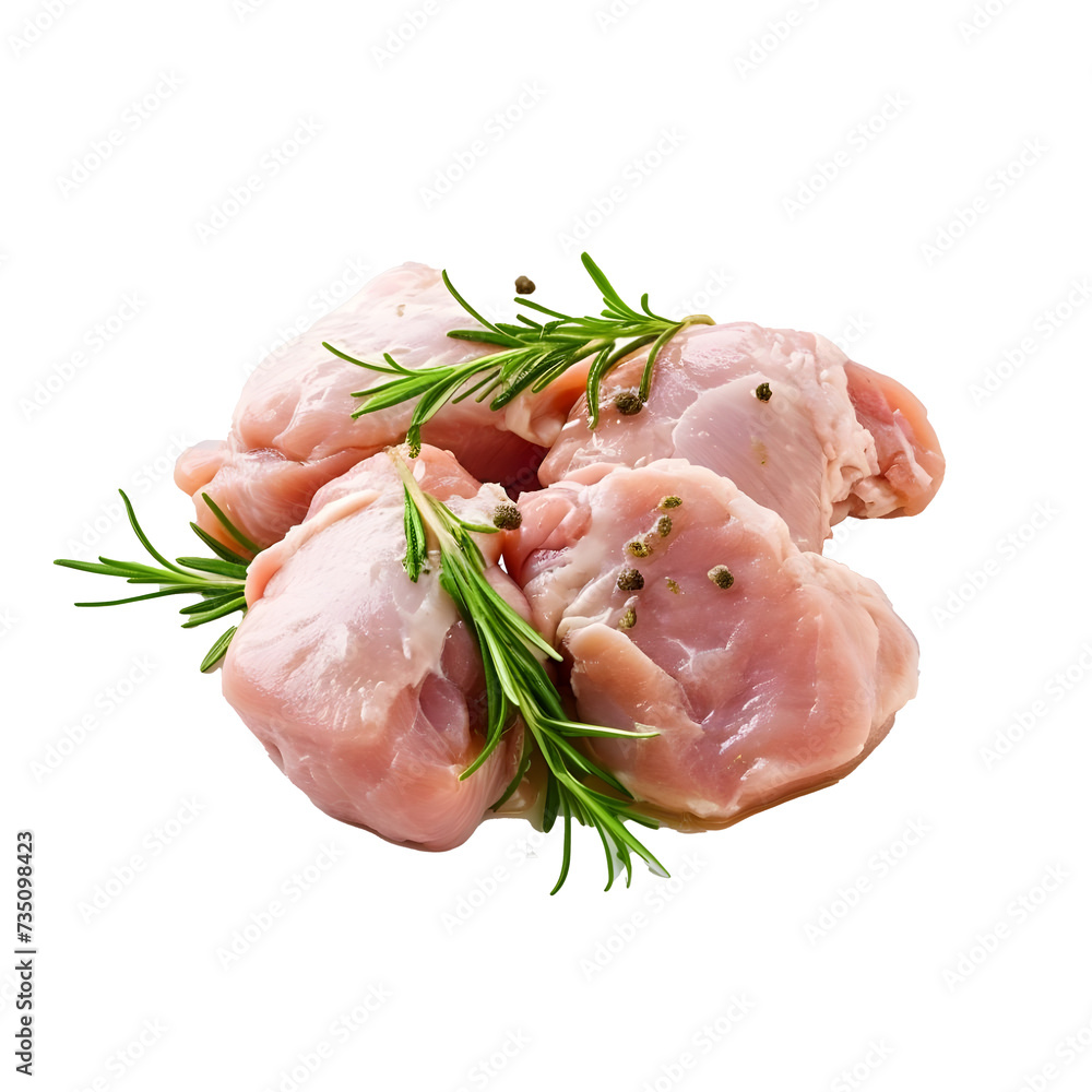 Raw chicken meat isolated on transparent or white background, png Raw chicken meat isolated on transparent or white background, png