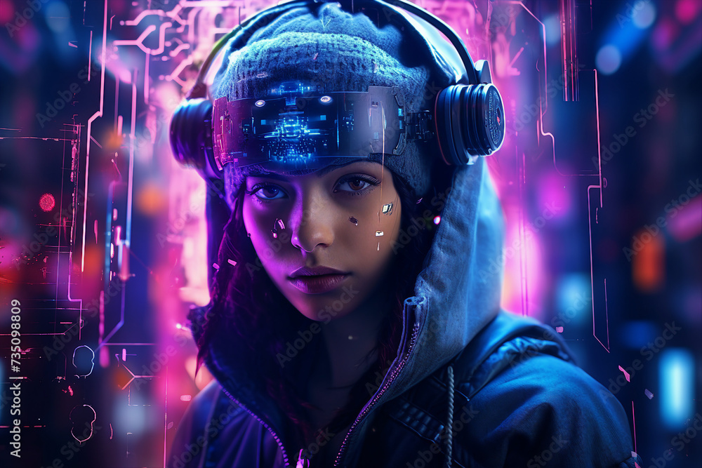 Experienced hacker in action breaking software protection server code Generative Ai image pic Experienced hacker in action breaking software protection server code Generative Ai image pic