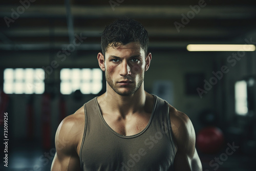 Boxing club gym for boxers training athletic conceptual Generative AI image © Tetiana