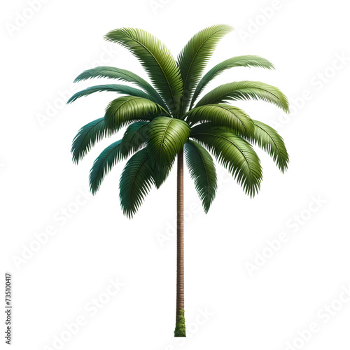 Serene Palm Silhouette  Graceful palm outline  night  Nighttime Serenity Concept Art  Generative AI.