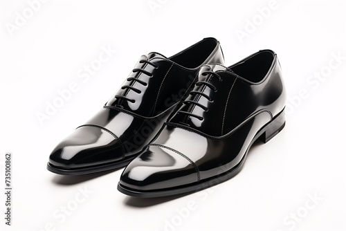 a pair of shiny black shoes