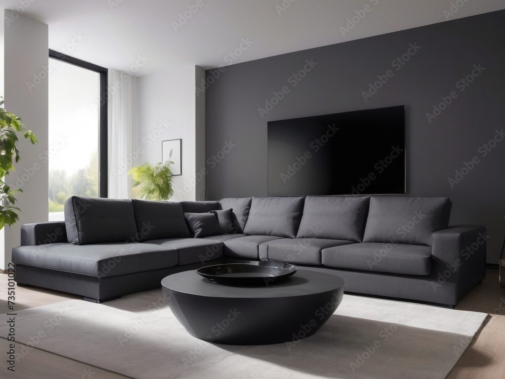 Modern colorful living room with luxury sofa Modern colorful living room with luxury sofa