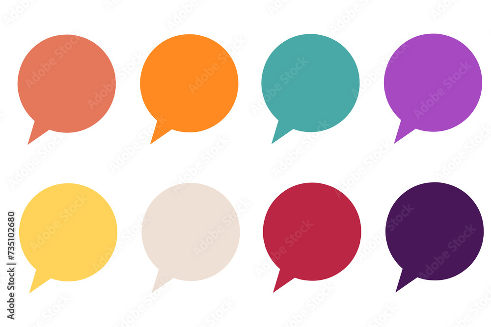 Set of bubbles speech vector illustration 