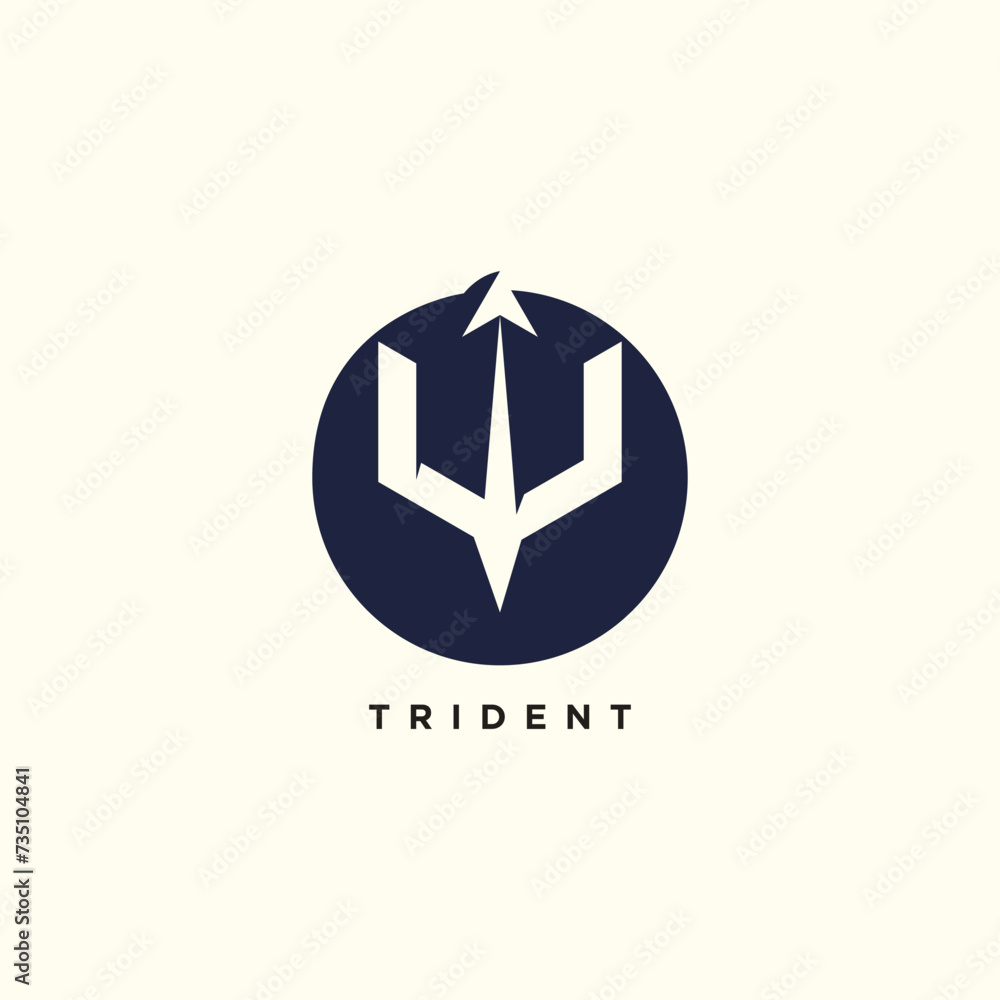 Trident logo vector icon template design Trident logo vector icon template design