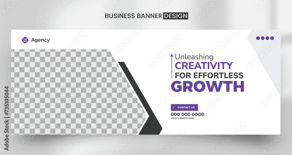 Clean corporate business promotion facebook cover banner design vector template for creative agency, ads, marketing, fb banner, cover Clean corporate business promotion facebook cover banner design vector template for creative agency, ads, marketing, fb banner, cover