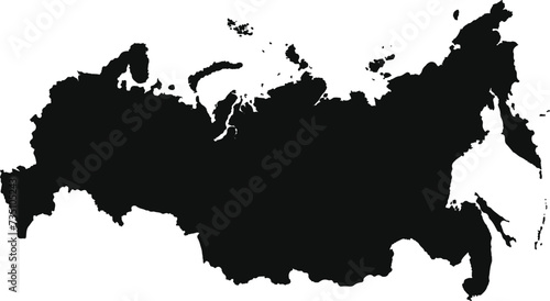 Russia map icon. Vector illustration. gray on a white background. photo